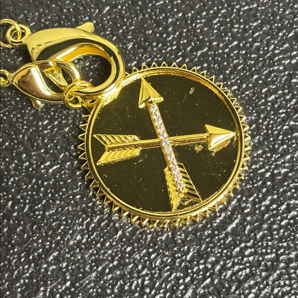 NWT Uncommon James Costa Necklace Gold Tone Pendant Necklace Cross Bow - Picture 10 of 10